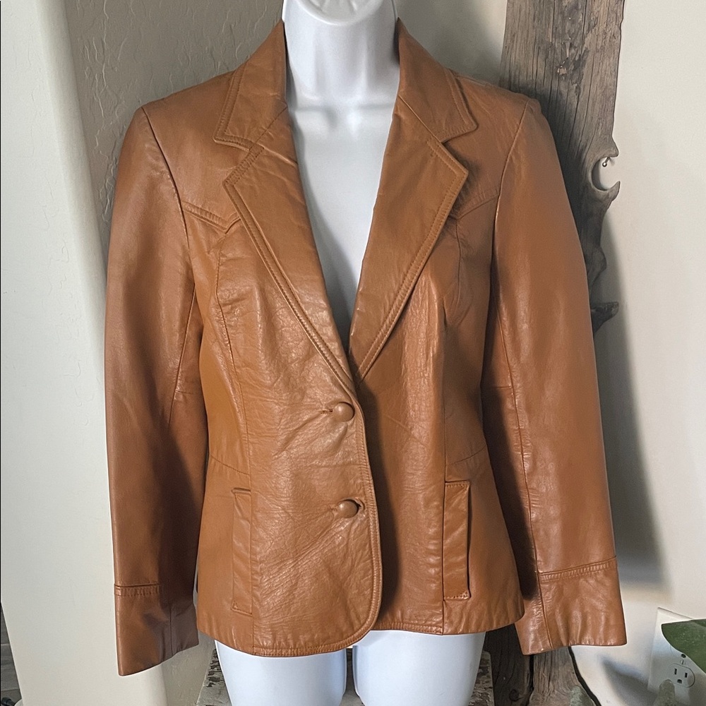 Ms Pioneer Western Vintage Leather Jacket Size 10